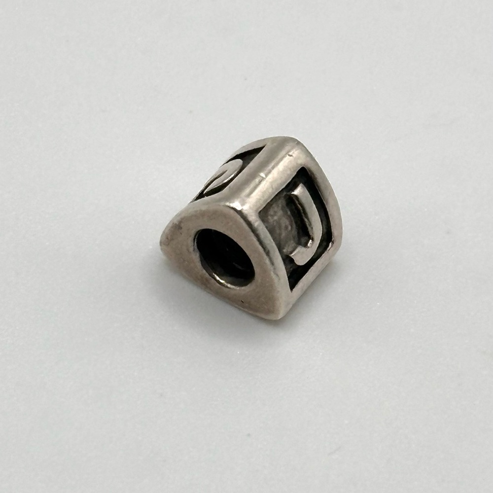 Authentic PANDORA Sterling Silver ALPHA Letter Initial "J" Retired Charm